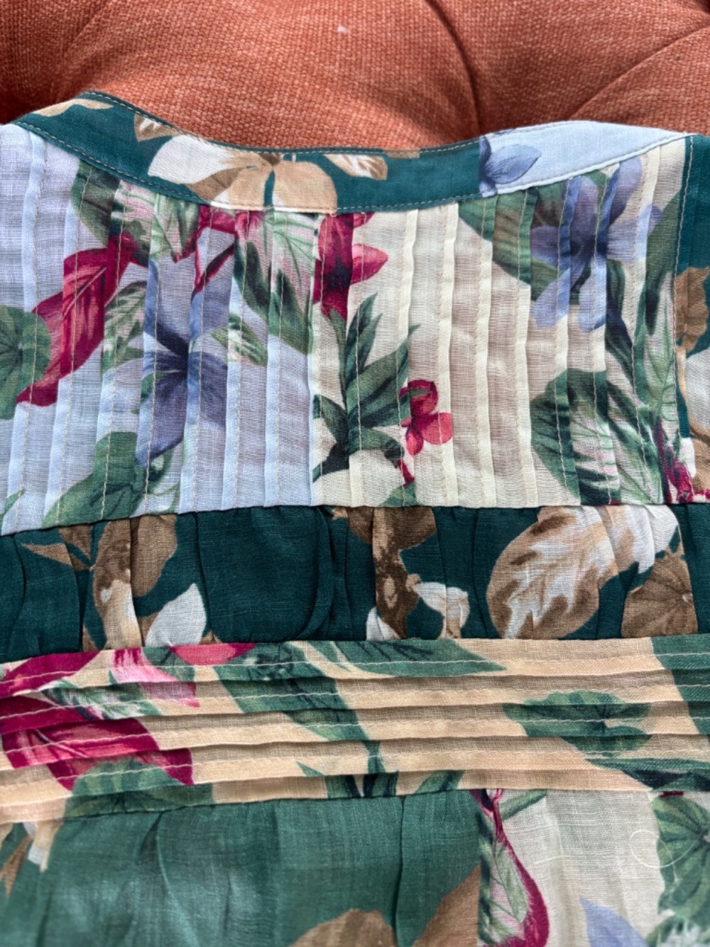 Tommy Bahama Hightide Green Floral  Blouse Sz M - Picture 8 of 12